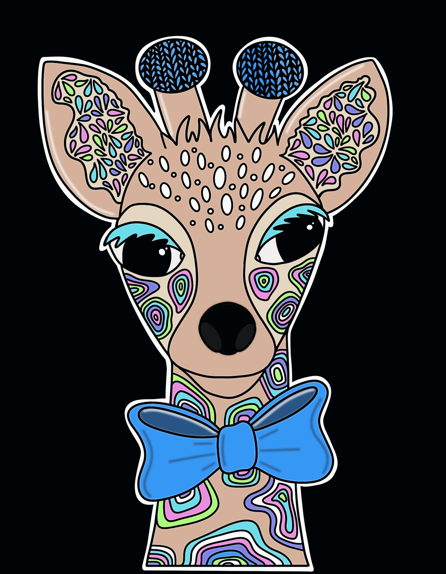 Funky Giraffe Sticker
