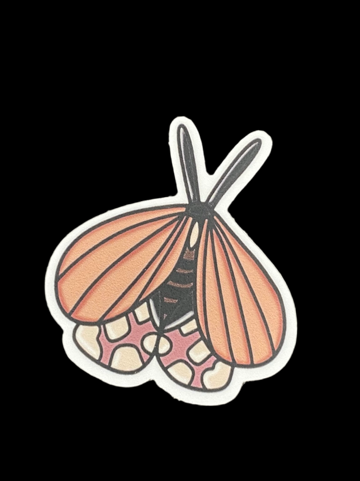 Pink Moth Sticker