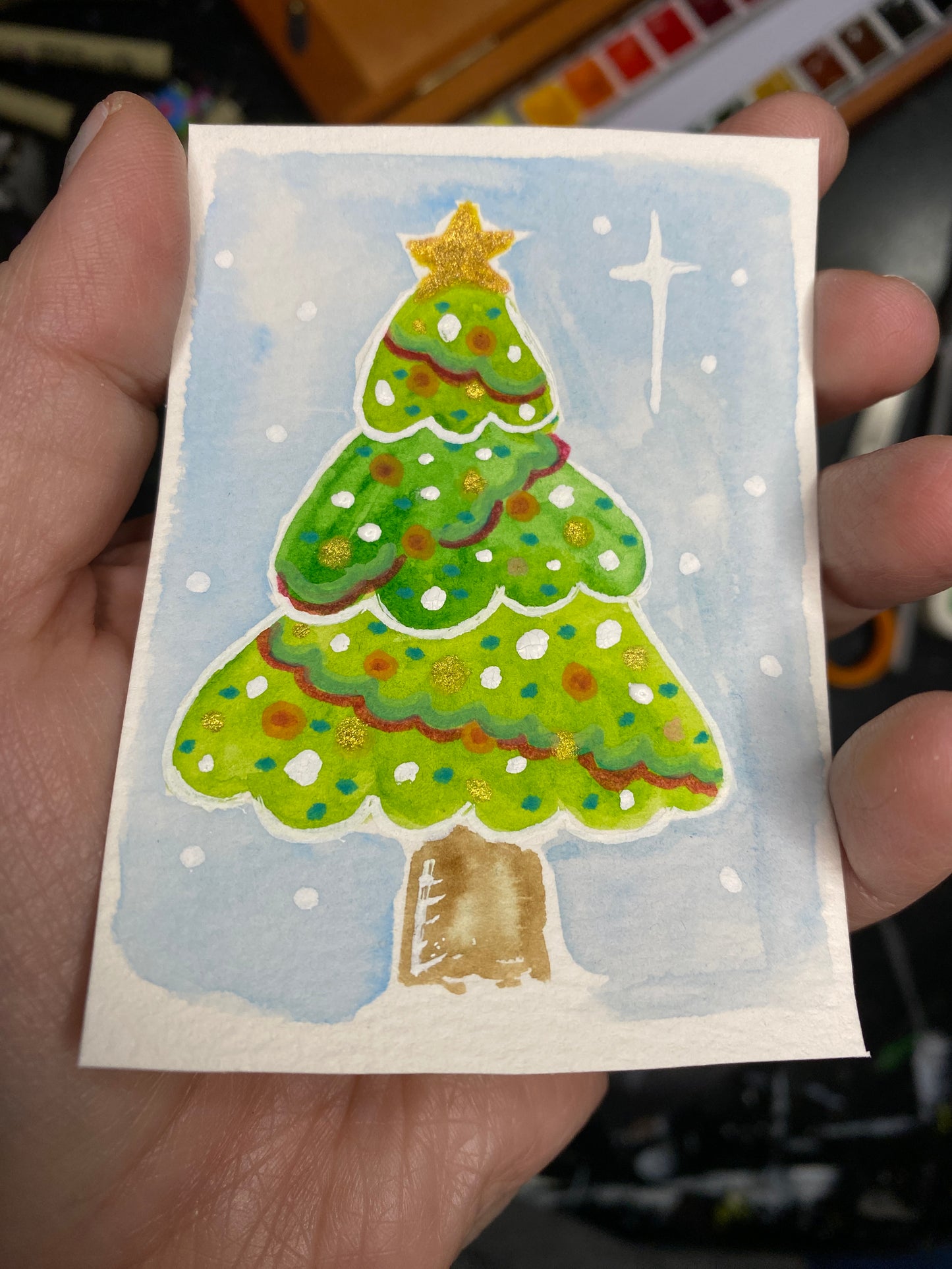 ACEO Oh Christmas Tree