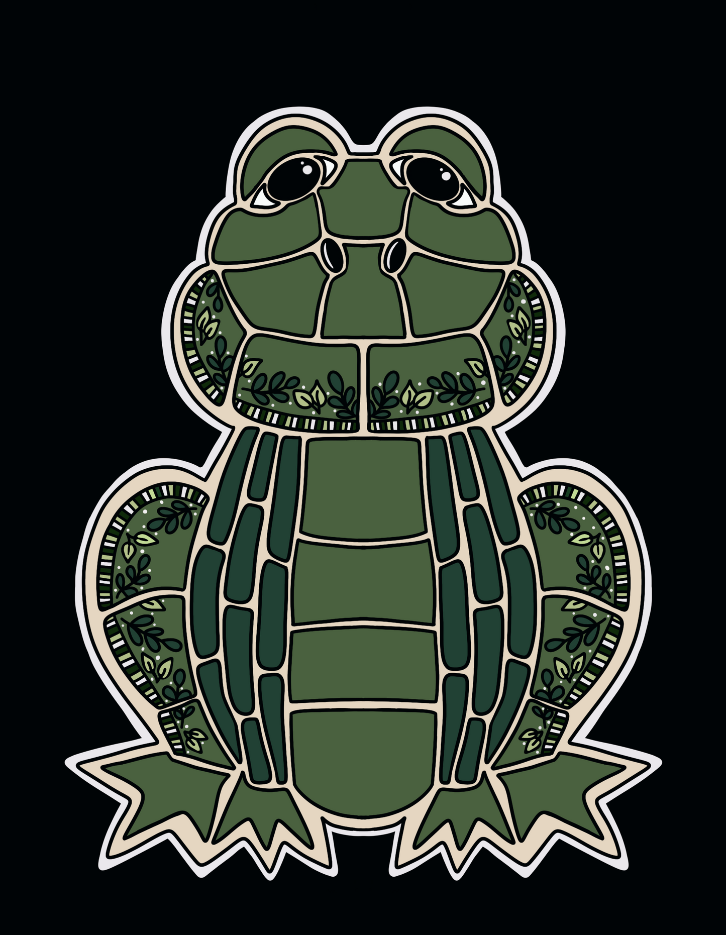 Mosaic Frog Sticker