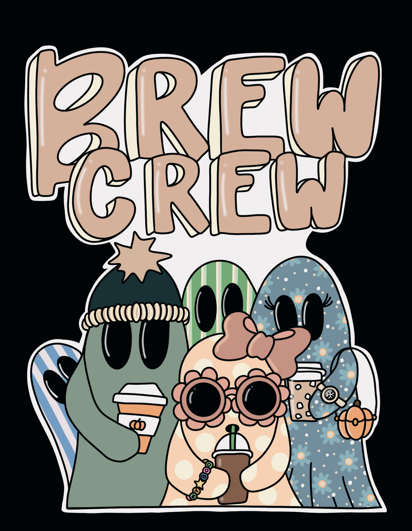 Brew Crew Ghost Sticker