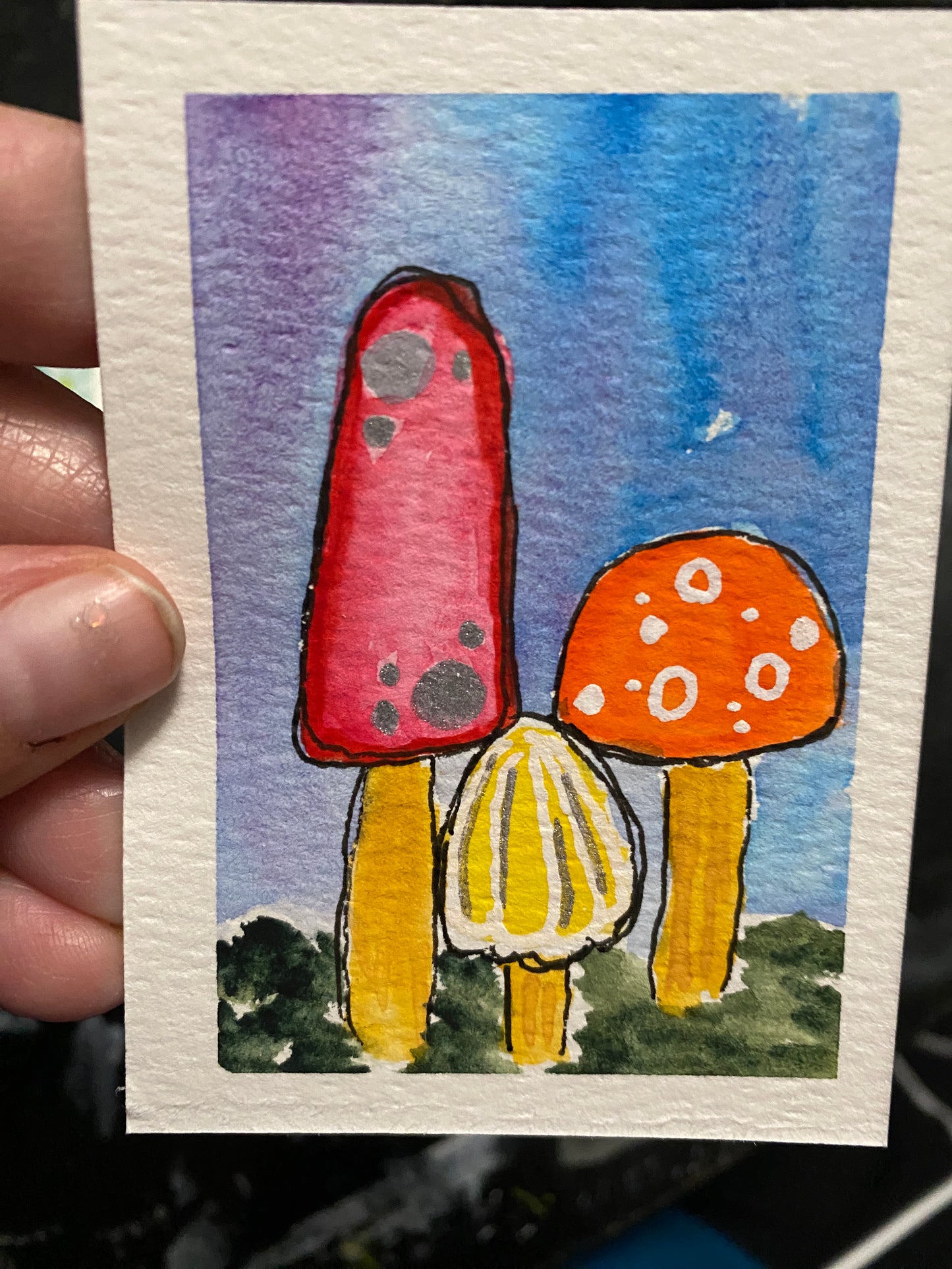 ACEO Magical Mushrooms