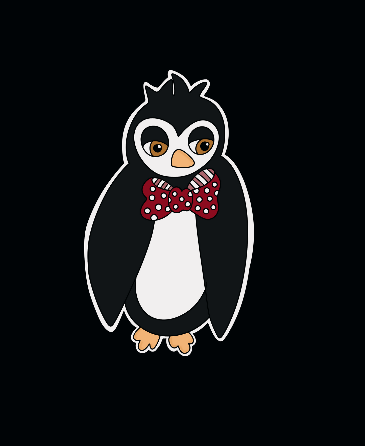 Penguin in bow tie sticker