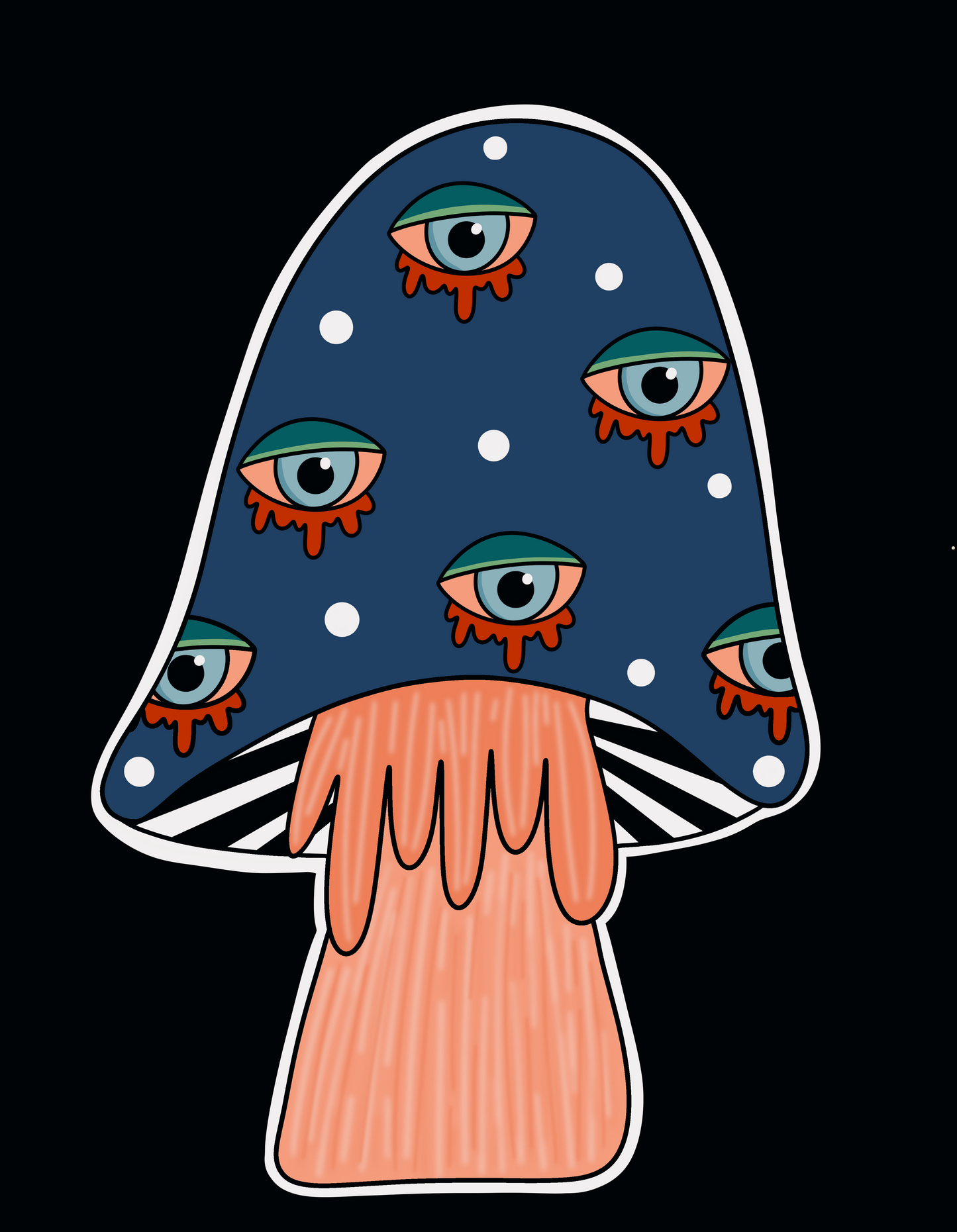 Blue Eye Mushroom Sticker