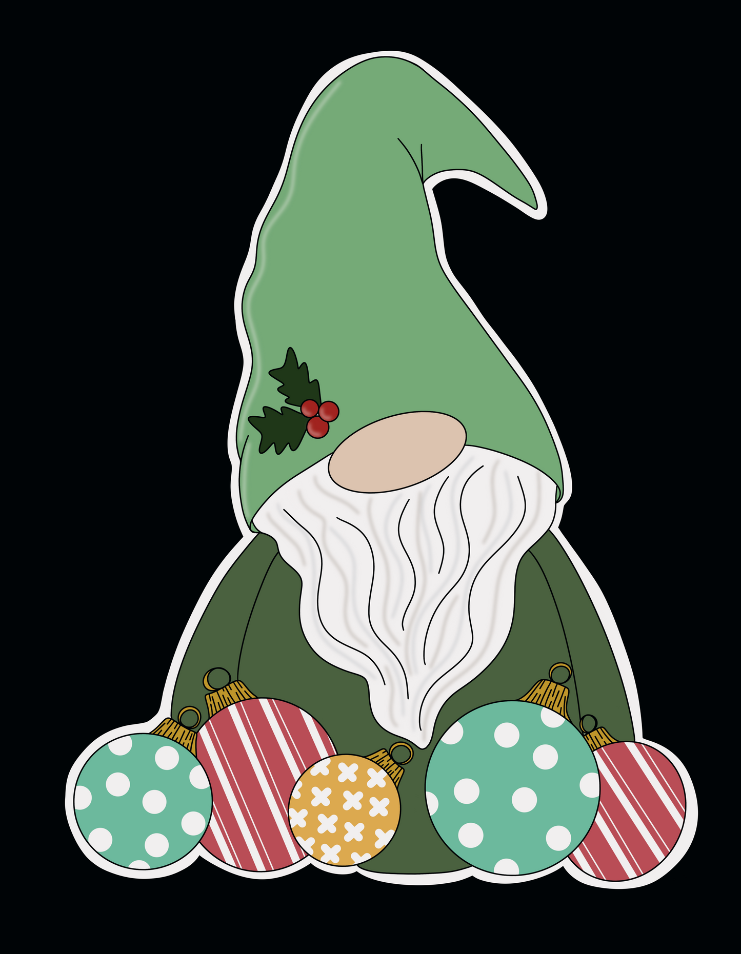 Christmas Gnome Sticker