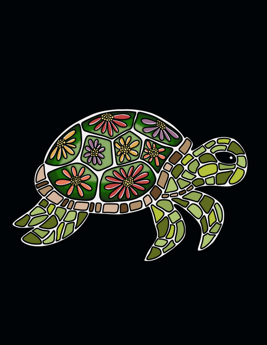 Mosaic Turtle Sticker