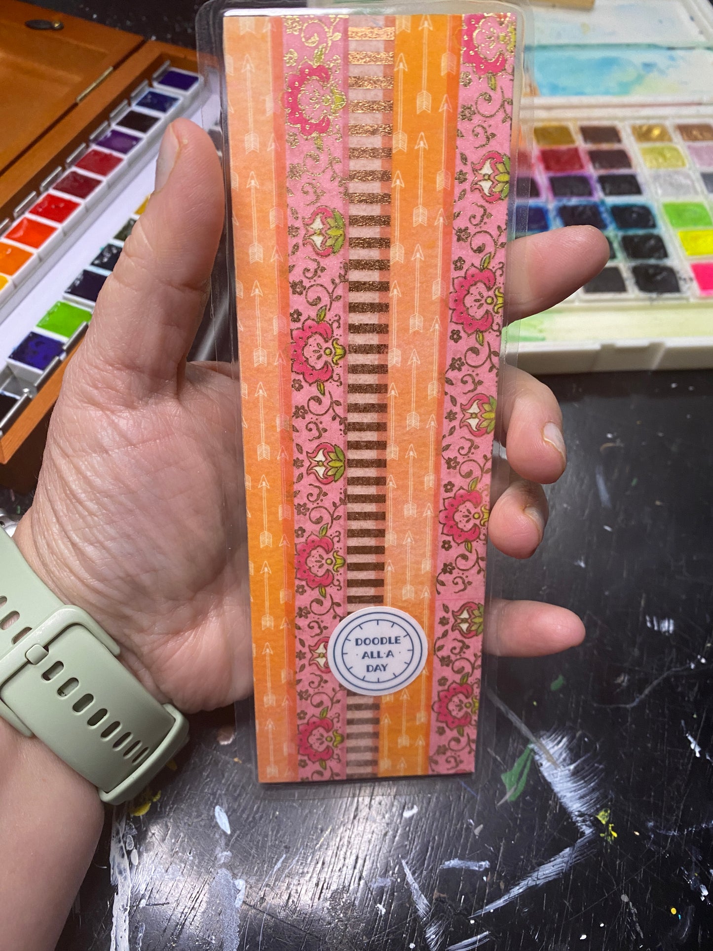 Original hand painted Watercolor Bookmark