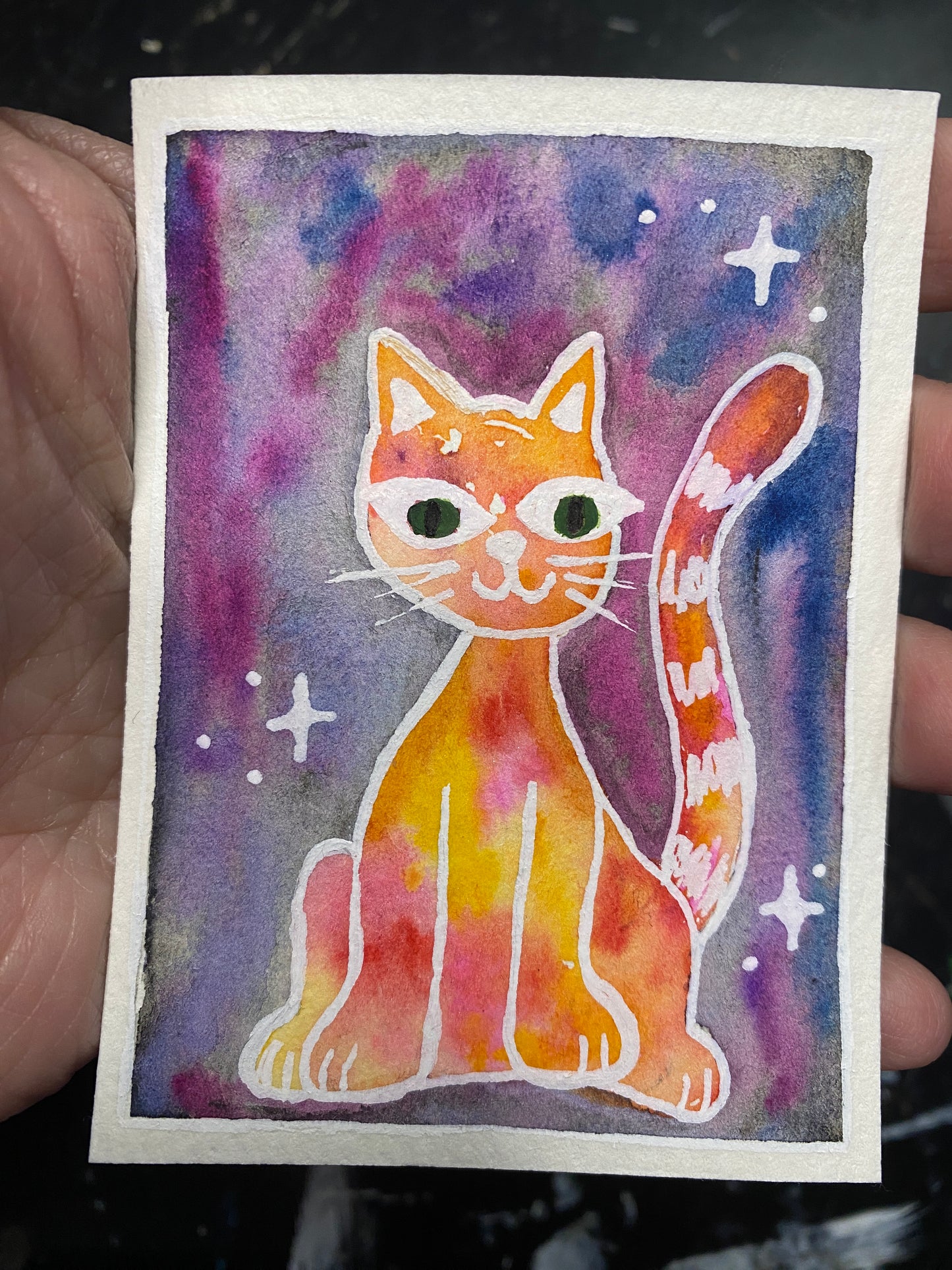 ACEO Galaxy Cat