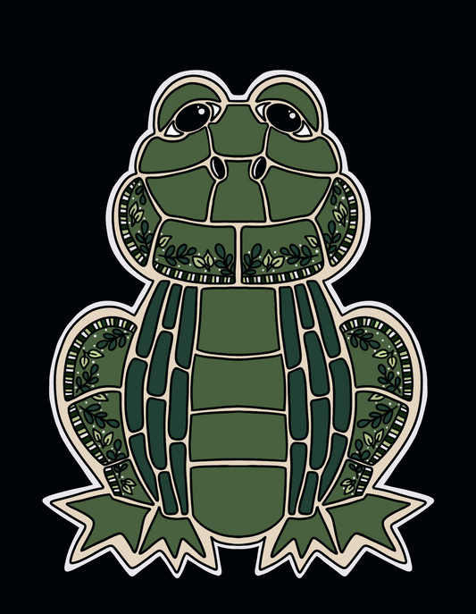 Mosaic Frog Sticker