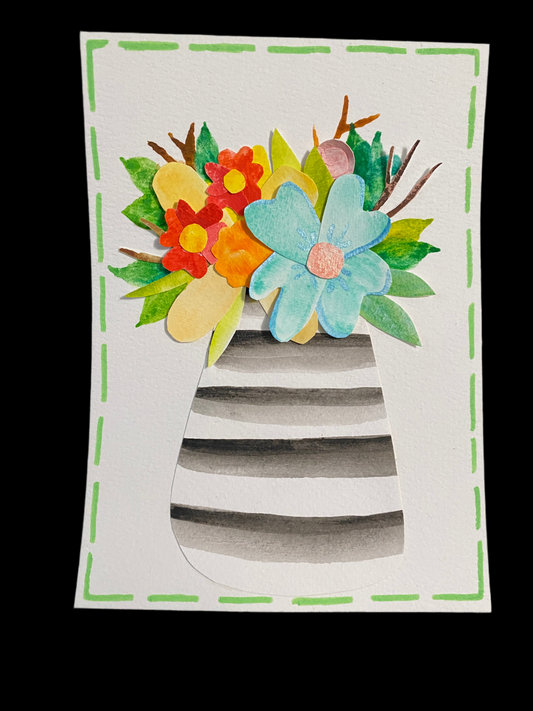 Mixed Media Flower Collage