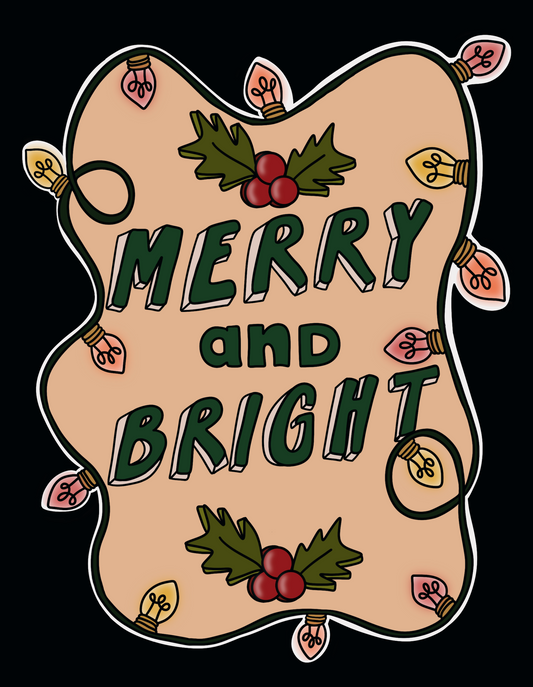 Merry and Bright Sticker