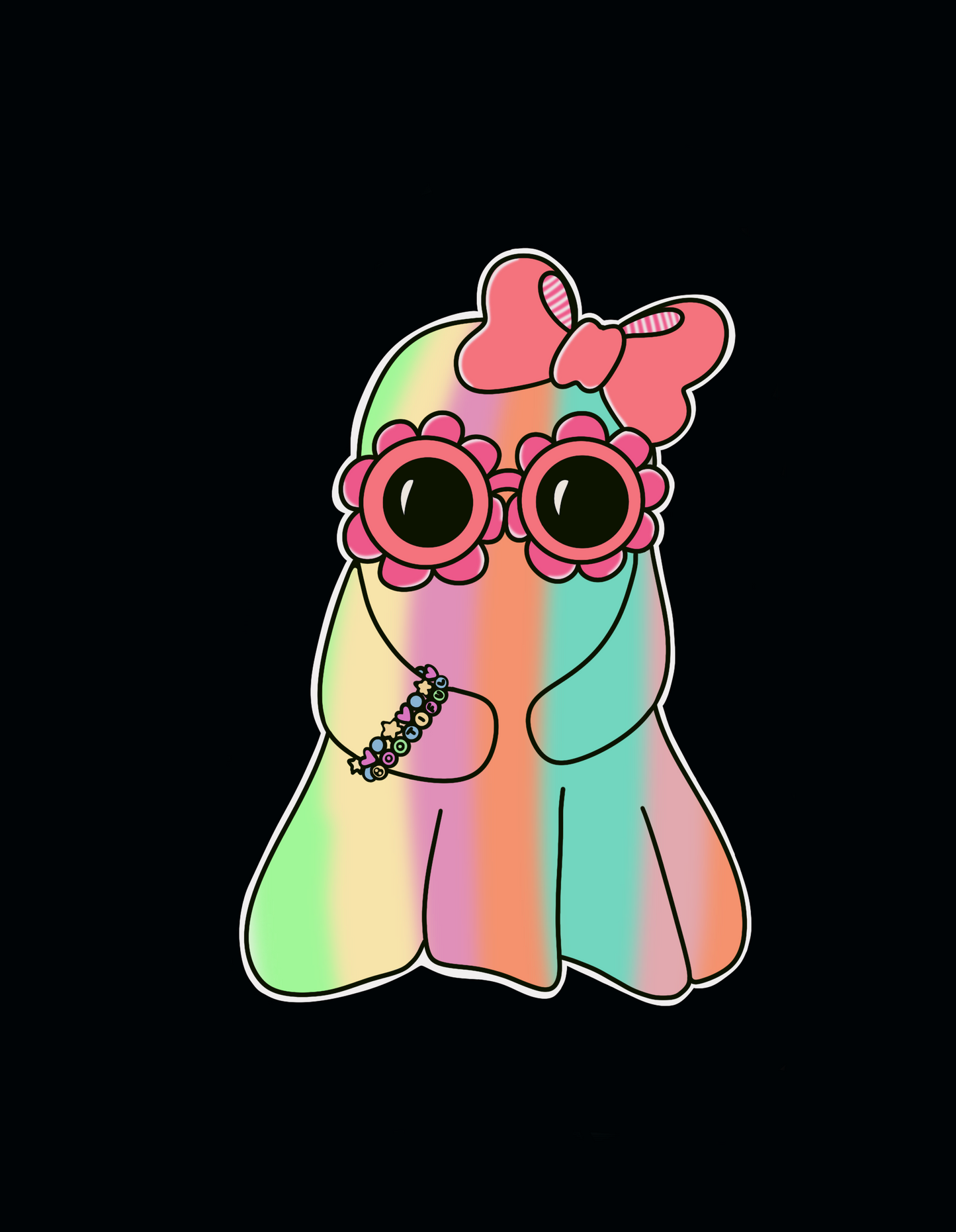 Pastel Bedsheet Ghost Sticker